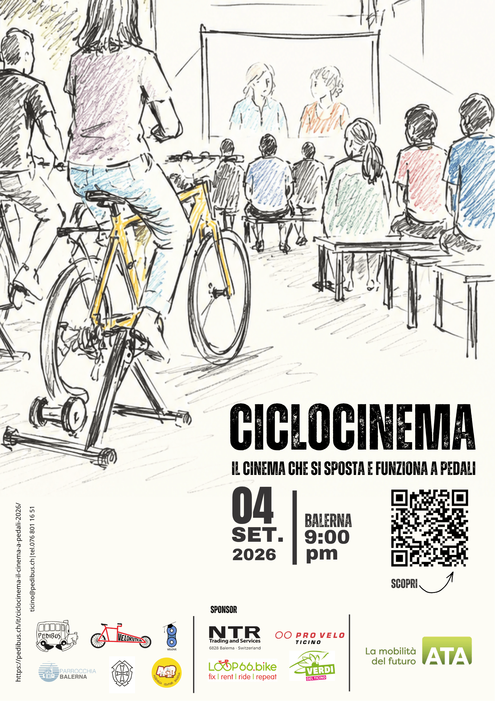 Ciclocinema 2026 flyerV2 code QR 1